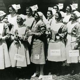 Sr Towns and nurses from Preliminary Training School, Royal Newcastle Hospital, Newcastle, NSW