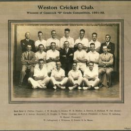 Weston Cricket Club, 1931-32