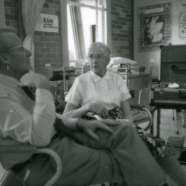 Doctor with an elderly patient, Royal Newcastle Hospital, Newcastle, NSW, [1980s]