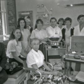 Dr Owen James and other hospital staff at the Royal Newcastle Hospital, Newcastle, NSW, [1980s]