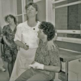 Jane Broadbent and unidentified person, Royal Newcastle Hospital, Newcastle, NSW, [1980s]
