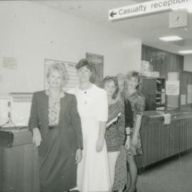 Unidentified hospital staff, in Casualty, Royal Newcastle Hospital, Newcastle, NSW, [1980s]