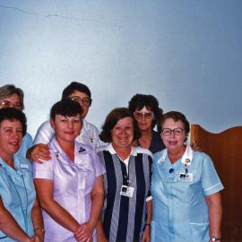 Fay Machin, far right, with unidentified group of nurses, Royal Newcastle Hospital, Newcastle, NSW