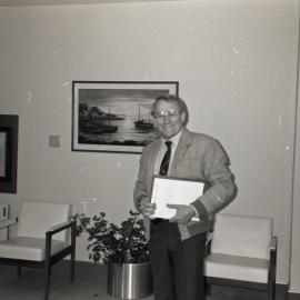 [Noel Carter, publicity officer], Royal Newcastle Hospital, Newcastle, NSW, 1987