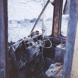 Saxonvale Open Cut - Burnt out loader, early 1990s