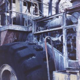 Saxonvale Open Cut - Burnt out loader, early 1990s