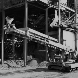 Pit top, timbering machine at Northern (Rhondda) Colliery, (mid 1960s)