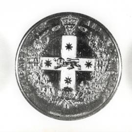 Reverse of medal awarded to Kate Brown, Sydney, NSW, Australia, 1888.