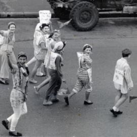 Student celebrations, Newcastle Teachers' College, NSW, Australia - 1958