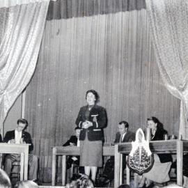Unidentified members of the debating team. A photograph from the Newcastle Teachers' College, NSW, Australia 1957 Album