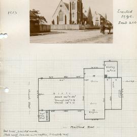 Plan of St. Pauls Church, situated in Stockton, NSW, Australia