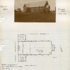 Plan of St. Paul's Church, situated in Gloucester, NSW, Australia