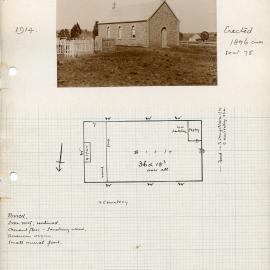 Plan of St. Mark's Church, situated in Bulga, NSW, Australia