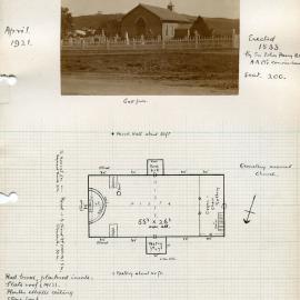Plan of St. John's Church, situated in Stroud, NSW, Australia