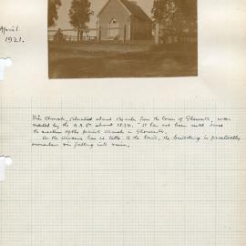 Plan of St. Clement's Church, situated in Gloucester, NSW, Australia
