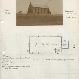 Plan of St. Clement's Church, situated in Camberwell, NSW, Australia
