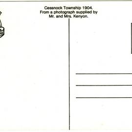 Postcard verso- Cessnock Township, NSW, 1904