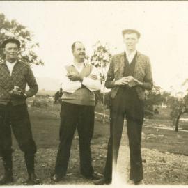 Joseph Brown, Mr Broadbent and Doug Brown unidentified location, c. 1930s-1940s
