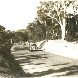 Car on road at unidentified location (Seaham?), c. 1930s-1940s