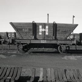 H 1185 last wagon to come down mainline at Hexham, Richmond Vale Railway.