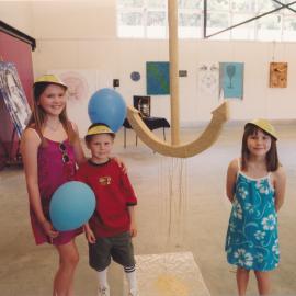 Children looking at an exhibit at the Community Open Day