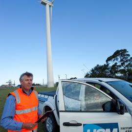Wind turbine, Kooragang Island, NSW, 8 November 2010