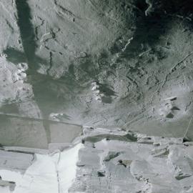 Prehistoric footprints in roof of Wallarah Colliery, Catherine Hill Bay, NSW, May 1979
