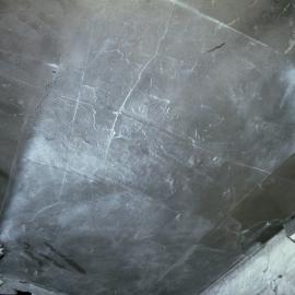 Prehistoric footprints in roof of Wallarah Colliery, Catherine Hill Bay, NSW, May 1979