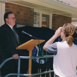 Professor Les Eastcott speaks at a Central Coast Campus event [n.d.].