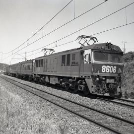 86 class hauled flyers at Teralba & Cardiff, NSW, 1984-1985. State Rail Authority of New South Wales