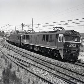86 class hauled flyers at Teralba & Cardiff, NSW, 1984-1985. State Rail Authority of New South Wales