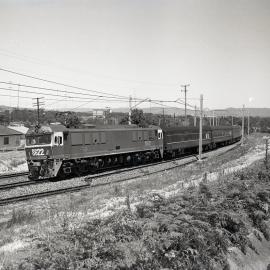 86 class hauled flyers at Teralba & Cardiff, NSW, 1984-1985. State Rail Authority of New South Wales