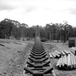 No. 1 Surface Conveyor under construction, West Wallsend No. 2 Colliery, Killingworth, NSW, November 1971