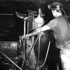 Roof bolting operations by Don Durie, West Wallsend No. 2 Colliery, NSW, February 1978