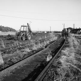 Hexham Sidings, NSW showing rails ready for removal, August 1988