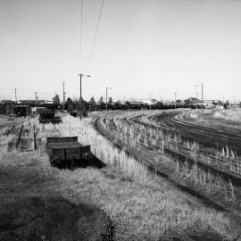 Hexham Sidings, NSW showing rails ready for removal, August 1988