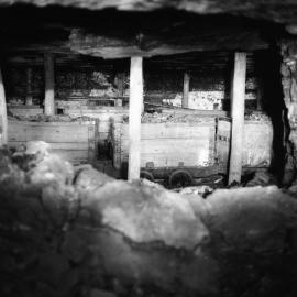 Skips in old workings, Stockrington No. 2 Colliery, NSW, June 1988