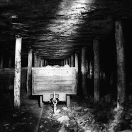 Skips in old workings, Stockrington No. 2 Colliery, NSW, June 1988