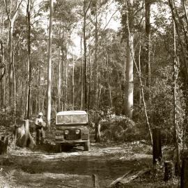 Landrover, Blue Gum Creek, Stockrington, NSW, 17 June 1977