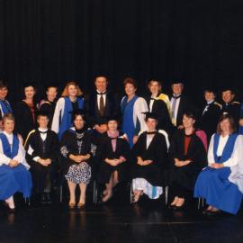 Nell Anderson and Lyn Benton enrolling students for the Faculty of Arts. 1994.