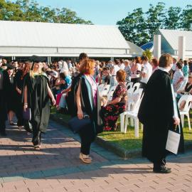 Unidentified graduates at graduation, Central Coast Campus, 14th April 2005.