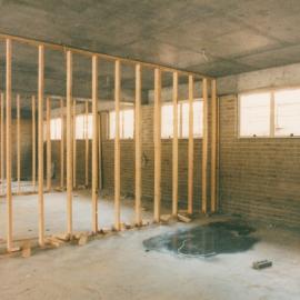Construction of the multipurpose teaching building 1990. Central Coast Community College.