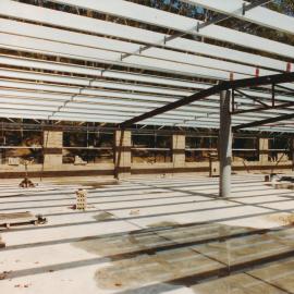Construction of the multipurpose teaching building 1990. Central Coast Community College.