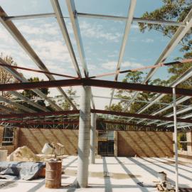 Construction of the multipurpose teaching building 1990. Central Coast Community College.