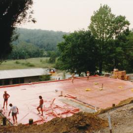Construction of the multipurpose teaching building 1990. Central Coast Community College.
