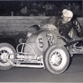 Racing car and driver, Wyong area, NSW, [n.d.]