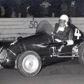 Racing car and driver, Wyong area, NSW, [n.d.]
