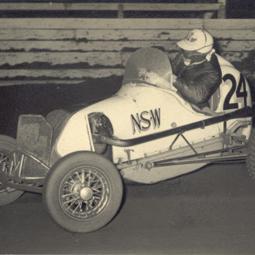 Racing car and driver, Wyong area, NSW, [n.d.]