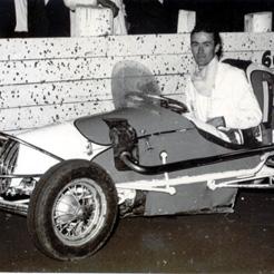 Racing car and driver, Wyong area, NSW, [n.d.]