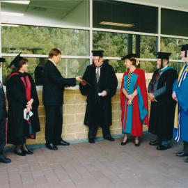Les Eastcott and Gaye Hart at a Central Coast Campus Campus Graduation Ceremony [1997]